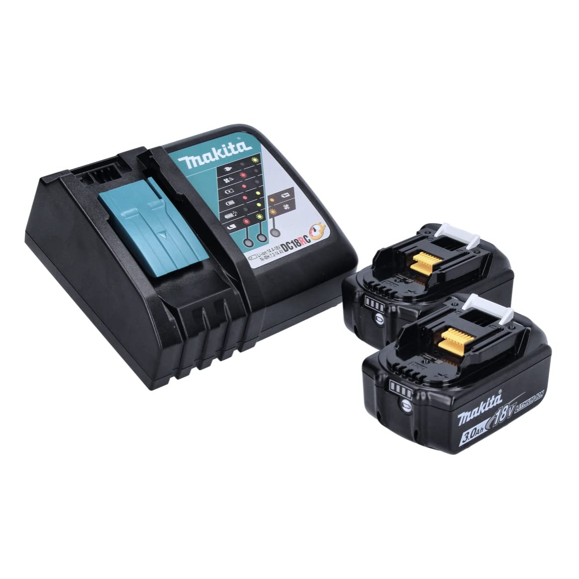 Комбонабір Шурупокрут Makita DLX 2339 J Дриль-шурупокрут DDF 482 Акумуляторний + Гайковерт DTD 156 Акумуляторний + 2x Акумулятори 3.0 Ah + Зарядний пристрій + Makpac, фото №4