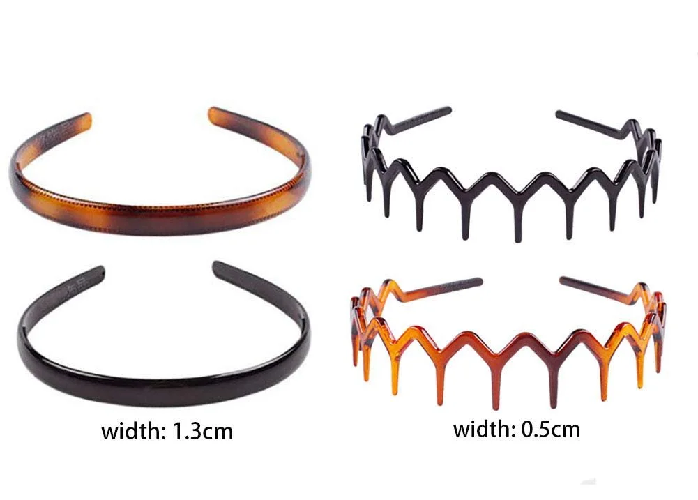 Обруч для волосся Пластиковий з зубцями 4 шт, фото №2 Обруч для волосся Пластиковий з зубцями 4 шт, фото №2