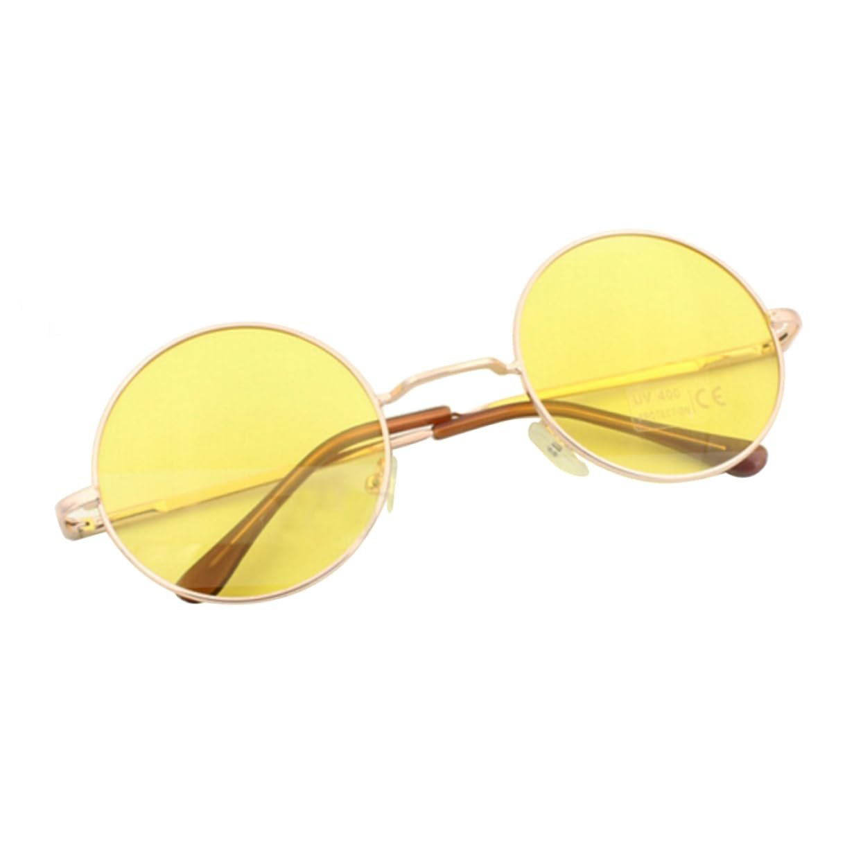 Сонцезахисні окуляри круглі ретро VALICLUD, 3 шт, жовтий, фото №4