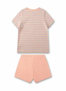 Пижама Sanetta для девочек Короткая Оранжевый synthetic.ua - Фото 1