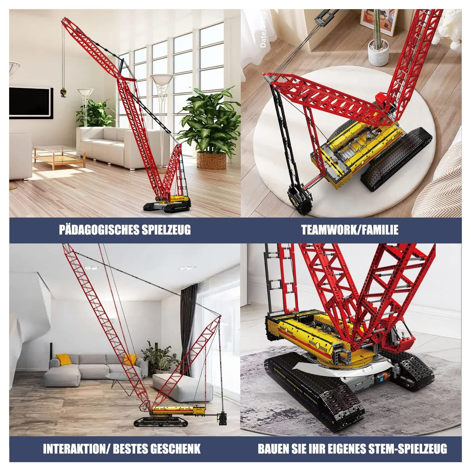 Конструктор Кран Грузовик Mould King Technik 4318 деталей, управляемый через приложение, высокопроизводительный гусеничный кран с моторами, игрушечное строительное транспортное средство для детей, фото №4