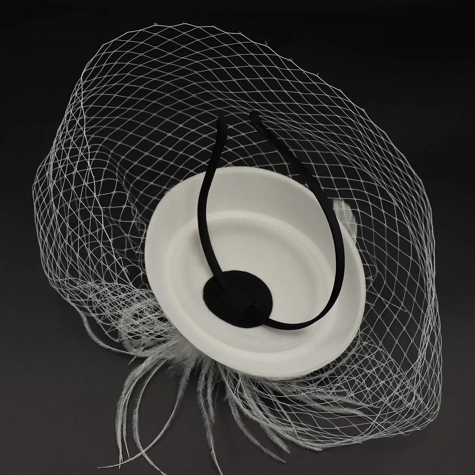 Обруч Umeepar Жіночий для весільної чайної вечірки з пір'ям, фото №6