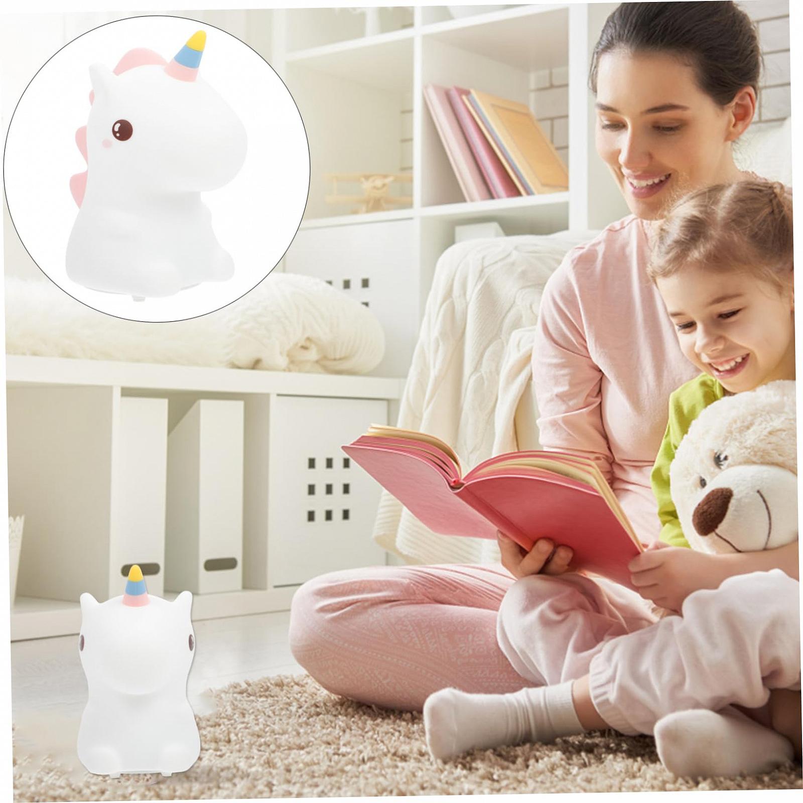 Ночник Gadpiparty Unicorn Для спальни с сенсорным управлением силикон Белый, фото №3