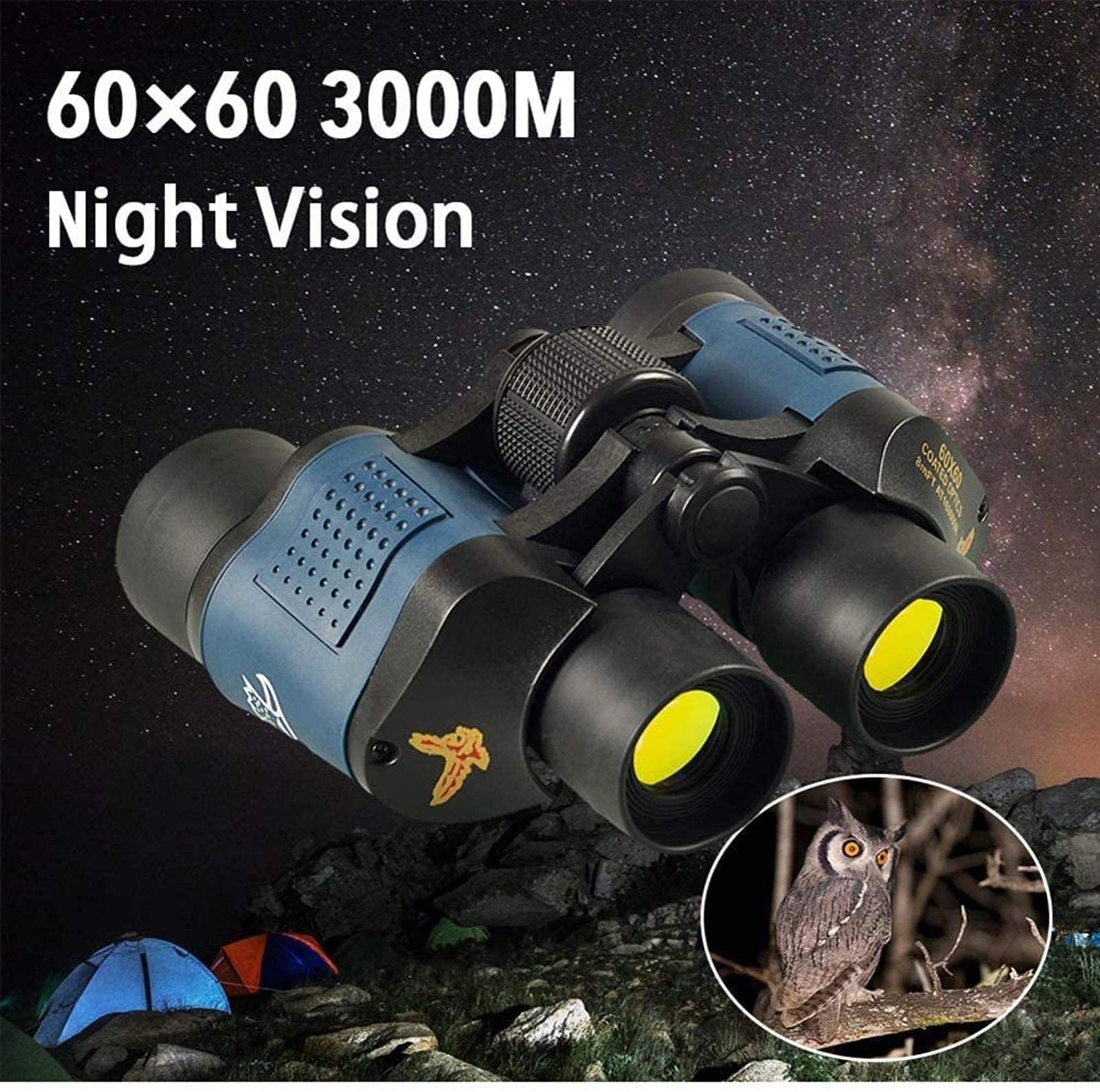 Бінокль ADITAM 60X60-High-Power-Definition Нічного бачення водонепроникний Чорний, фото №6