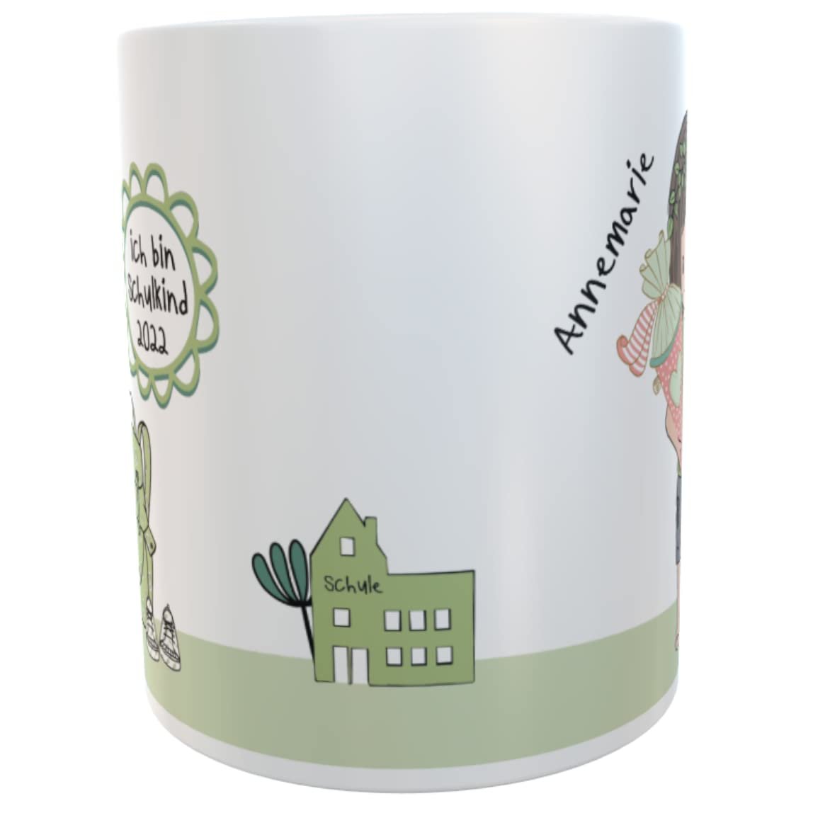 Детская Чашка Школьница 2023 Девочка Голубь мира Подарок для наполнения школьной сумки Начало школы (Пластиковая Девочка с Голубем мира), фото №2