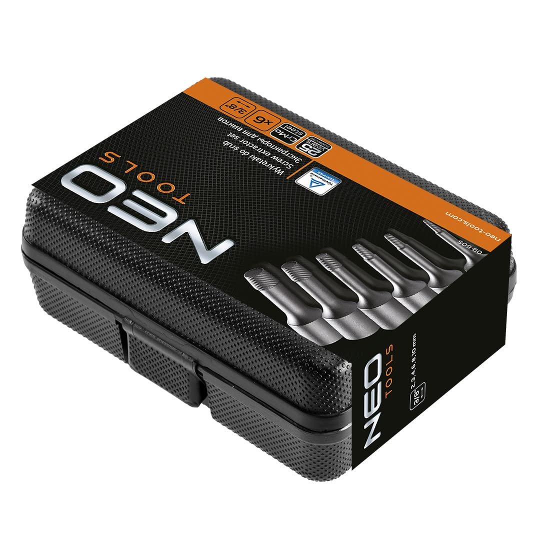 Набір екстракторів для гвинтів NEO TOOLS 6 шт 3/8 Torx, фото №5 Набір екстракторів для гвинтів NEO TOOLS 6 шт 3/8 Torx, фото №5
