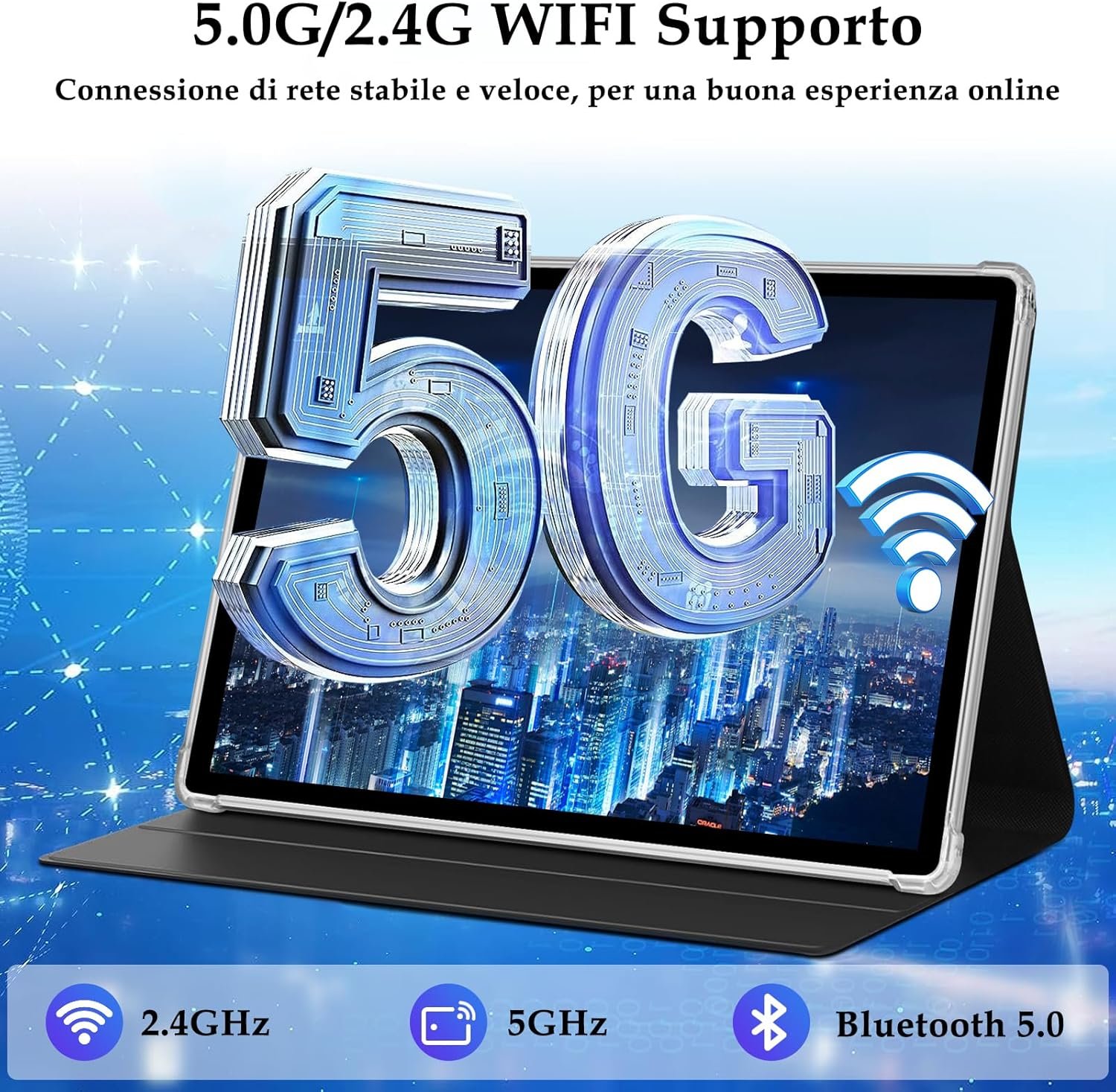 Планшет 10.1" ZIOVO Z168 (6+16)/128ГБ 2 ядер ‎Android 14 8000 mAh Голубой, фото №3