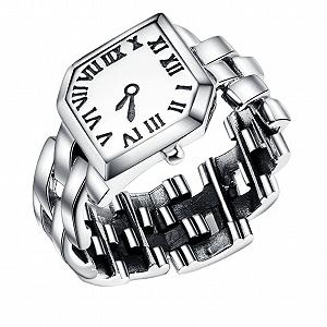 Кольцо-часы PartyKindom Серебристый - Фото 1