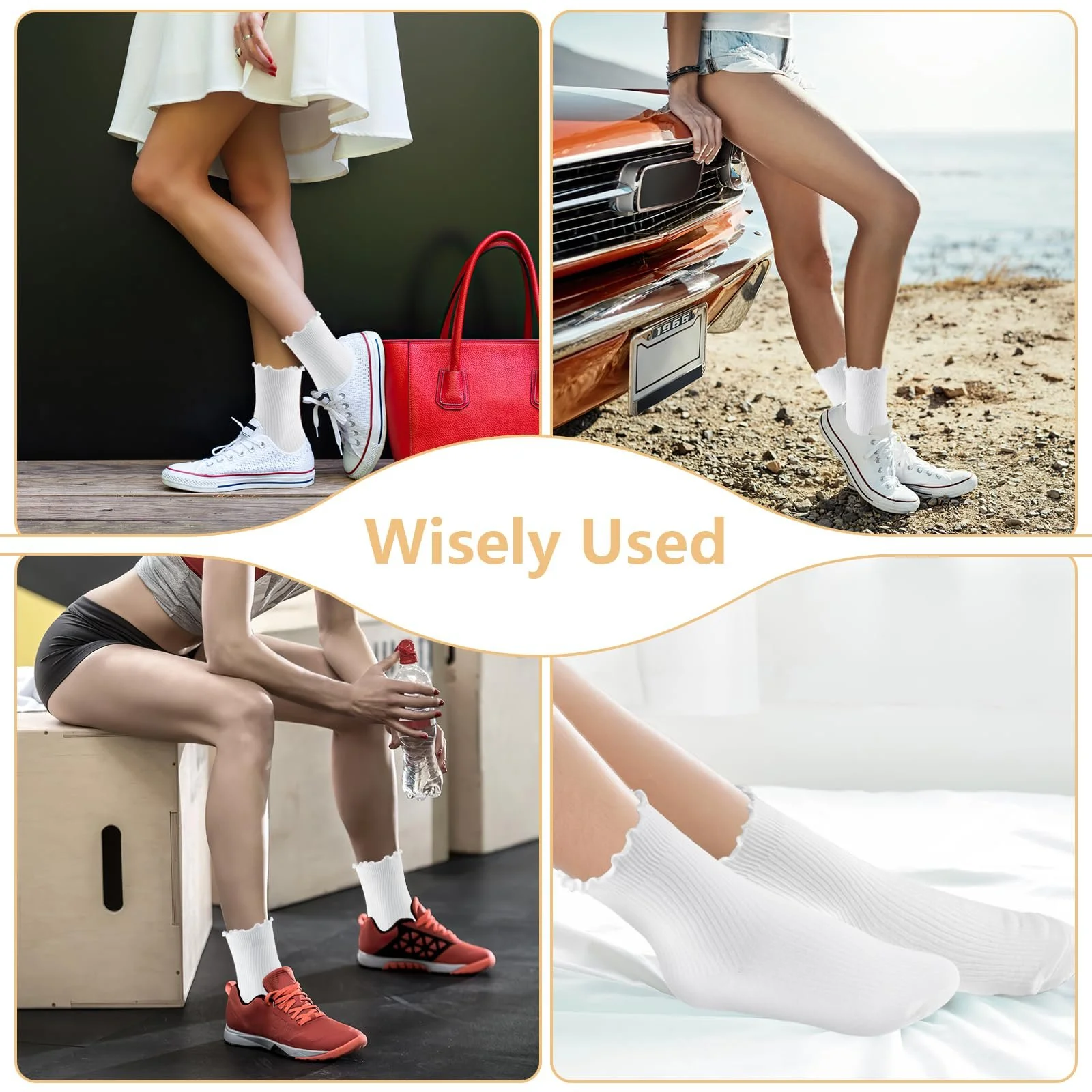 Носки с рюшами Хлопковые 6 пар 36-42, фото №6