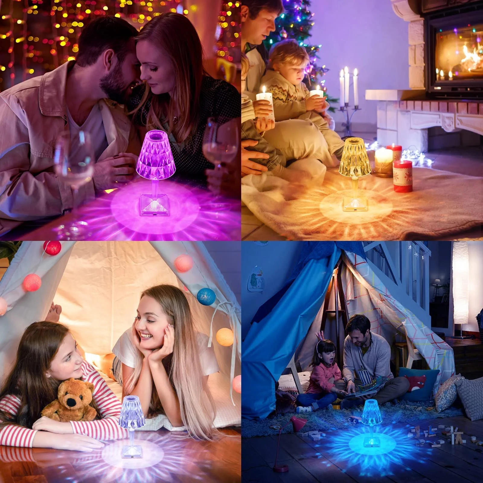 Настільна лампа KEAGAN Crystal Battery 2000 мАг 16 Colour Modes USB-C RGB, фото №6