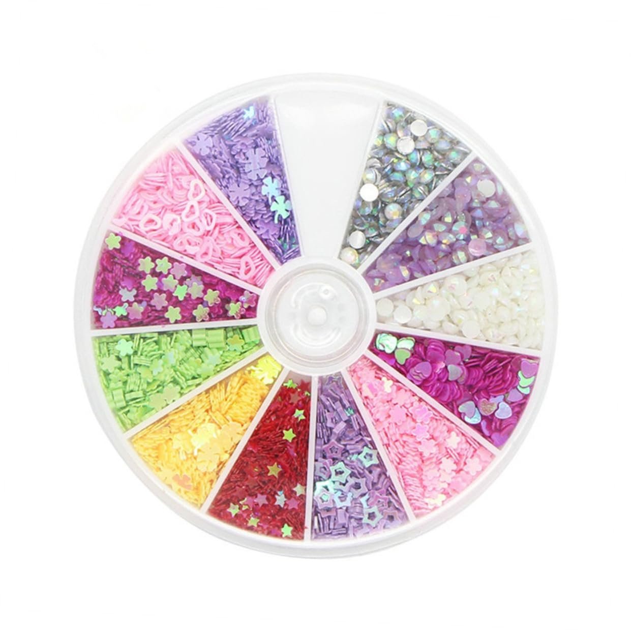 Блестки для ногтей Healeved 2 коробки, блестки для ногтей, звездные конфетти для ногтей, стразы, аксессуары для ногтей, наклейки для ногтей разноцветные, фото №1