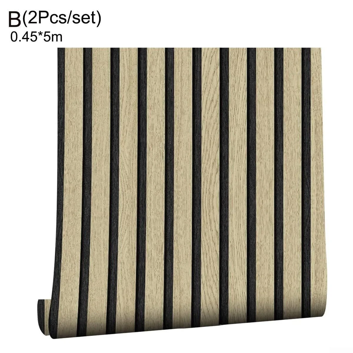 Наклейки на стіну 2 шт. 3D-ефект дубових планок Коричневий, фото №2