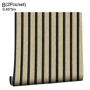 Наклейки на стіну 2 шт. 3D-ефект дубових планок Коричневий synthetic.ua - Фото 1