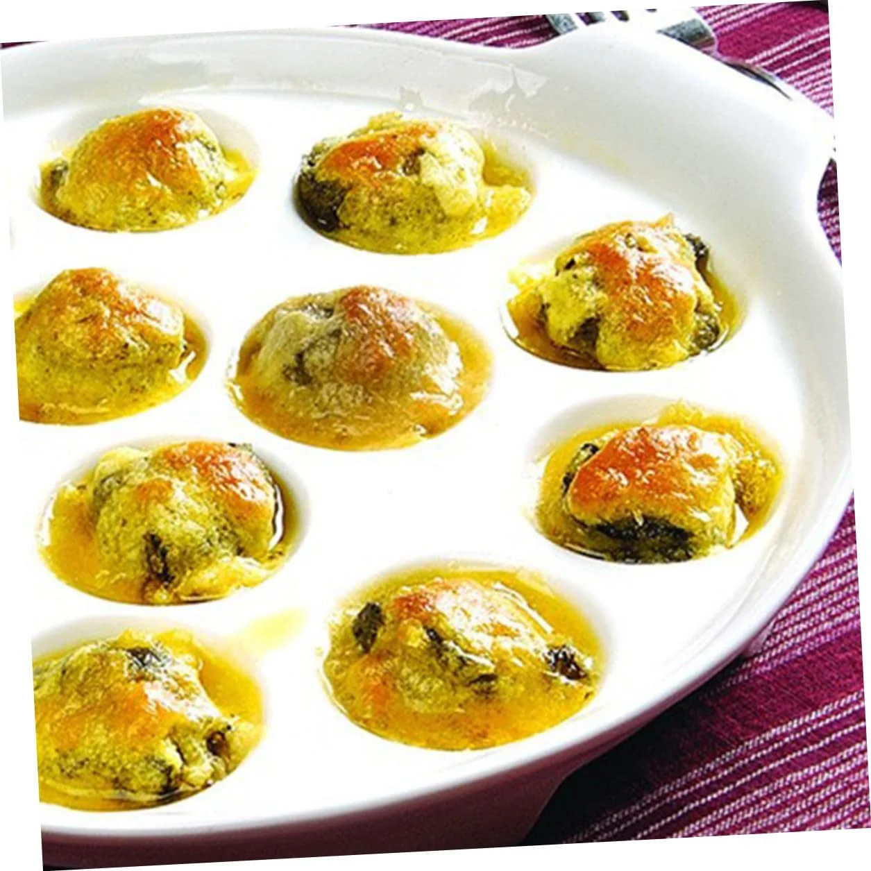 Форма для запекания улиток 2 шт. белая керамическая с отверстиями и ручками, фото №4