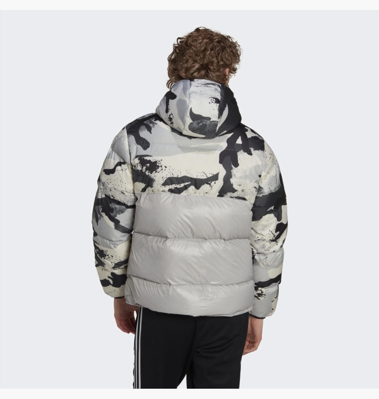 Пуховик Adidas Down Regen Camo Hooded Puffer Grey L, фото №2