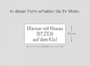 Наклейка на унітаз Grandora W5495 Чоловіки з рівнем сидять на унітазі Чорна 27 x 11,5 см synthetic.ua - Фото 1