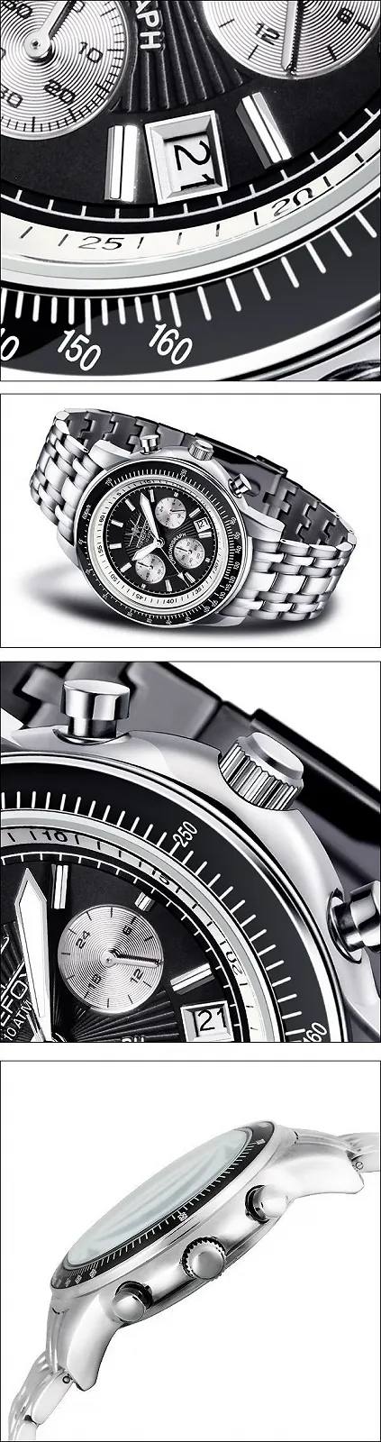 Часы Мужские Хронограф FIREFOX Airliner FFS04-102a Черный / Белый, Черный Браслет, фото №2 Часы Мужские Хронограф FIREFOX Airliner FFS04-102a Черный / Белый, Черный Браслет, фото №2