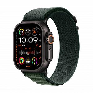 Смарт-годинник Apple Watch Ultra 2 (GPS + Cellular 49мм) Спортивний Титановий корпус Чорний та Alpine Loop Темно-зелений (Small) - Фото 1