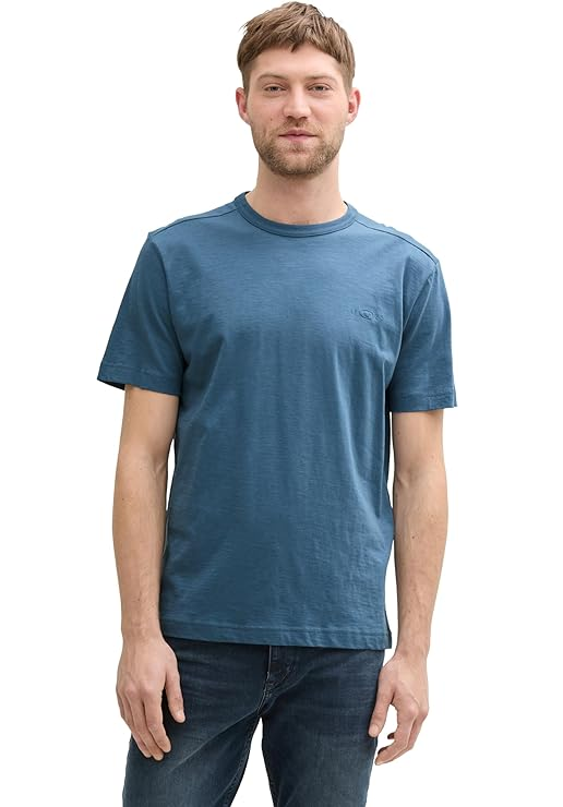 Футболка Basic cotton  1045627-36985 Tom Tailor Темно-синій XL, фото №1