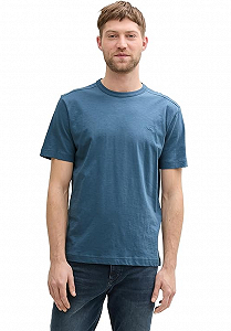 Футболка Basic cotton  1045627-36985 Tom Tailor Темно-синій L - Фото 1