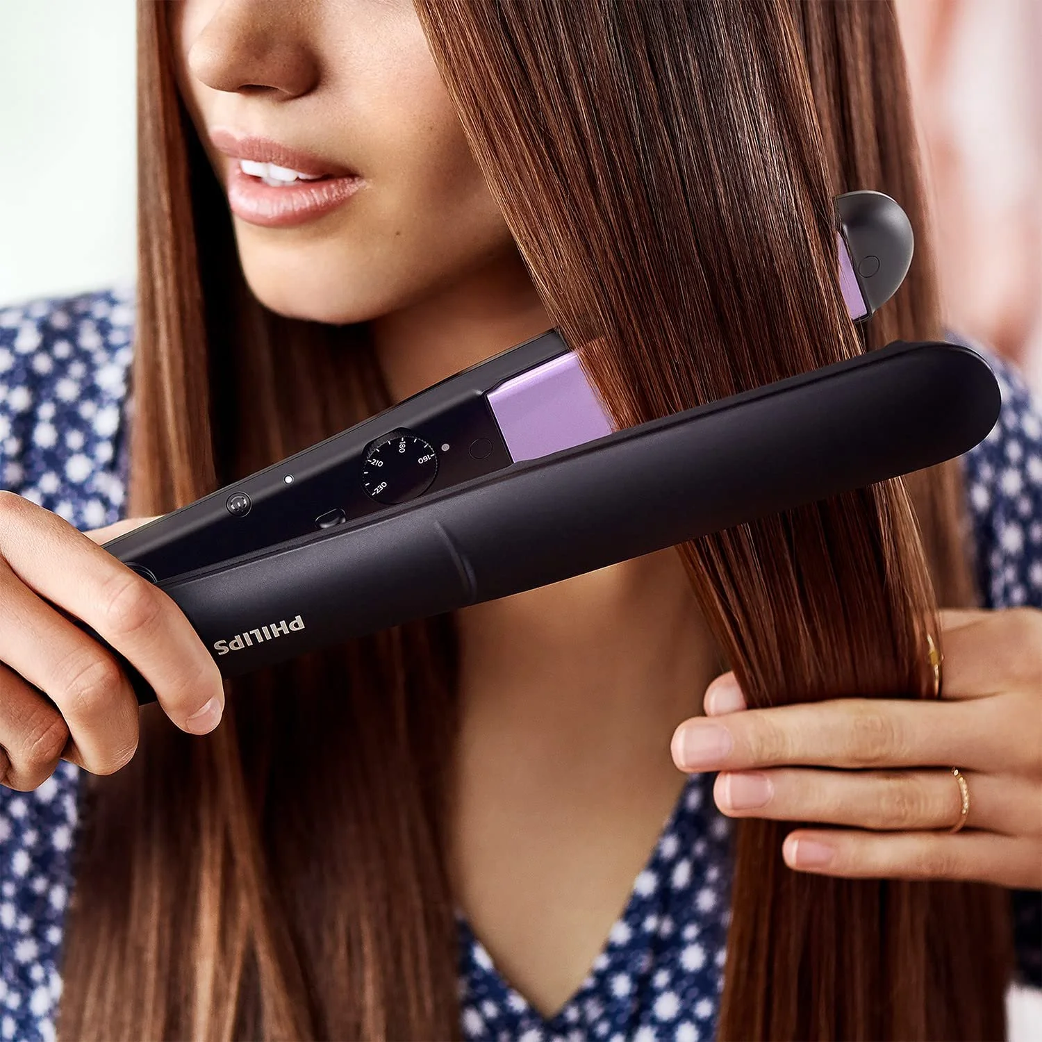 Выпрямитель для волос Philips StraightCare Essential BHS377/00 Черный/Розовый, фото №3 Выпрямитель для волос Philips StraightCare Essential BHS377/00 Черный/Розовый, фото №3