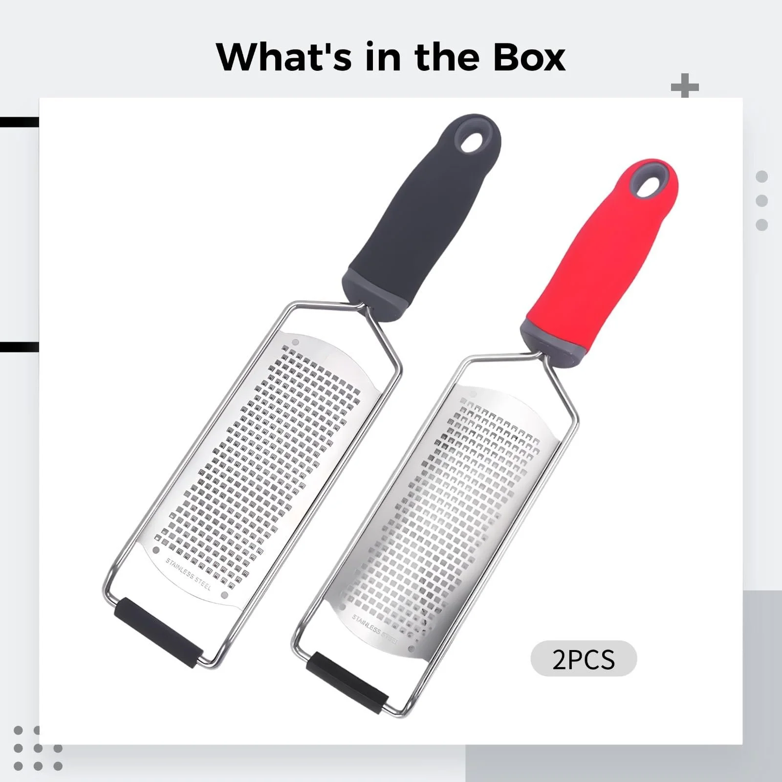 Терка кухонная 31 см, острая, с нескользящей ручкой, 2 шт., фото №5