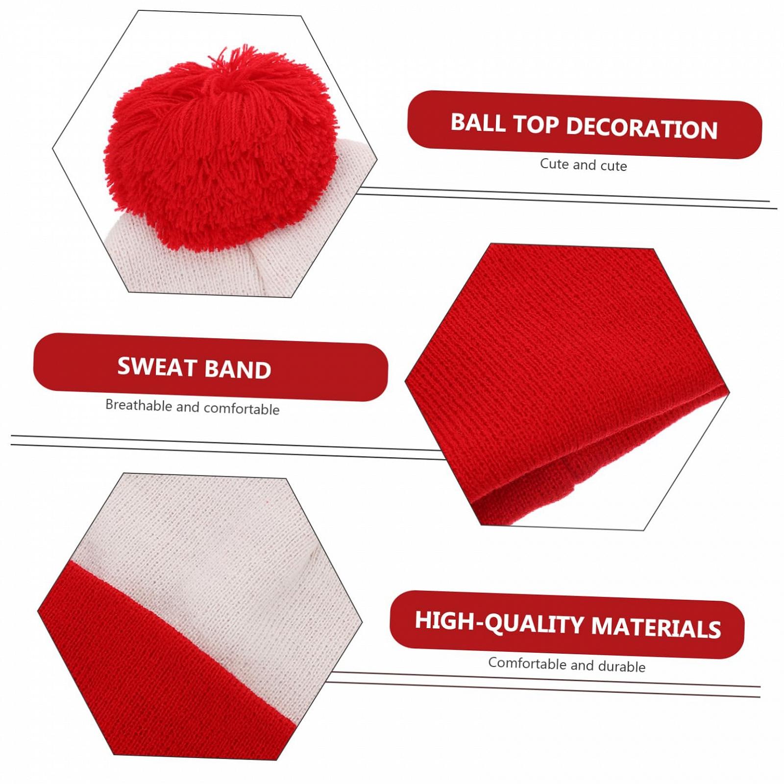 Вязаная шапка WRITWAA Красно-белая, фото №8 Вязаная шапка WRITWAA Красно-белая, фото №8