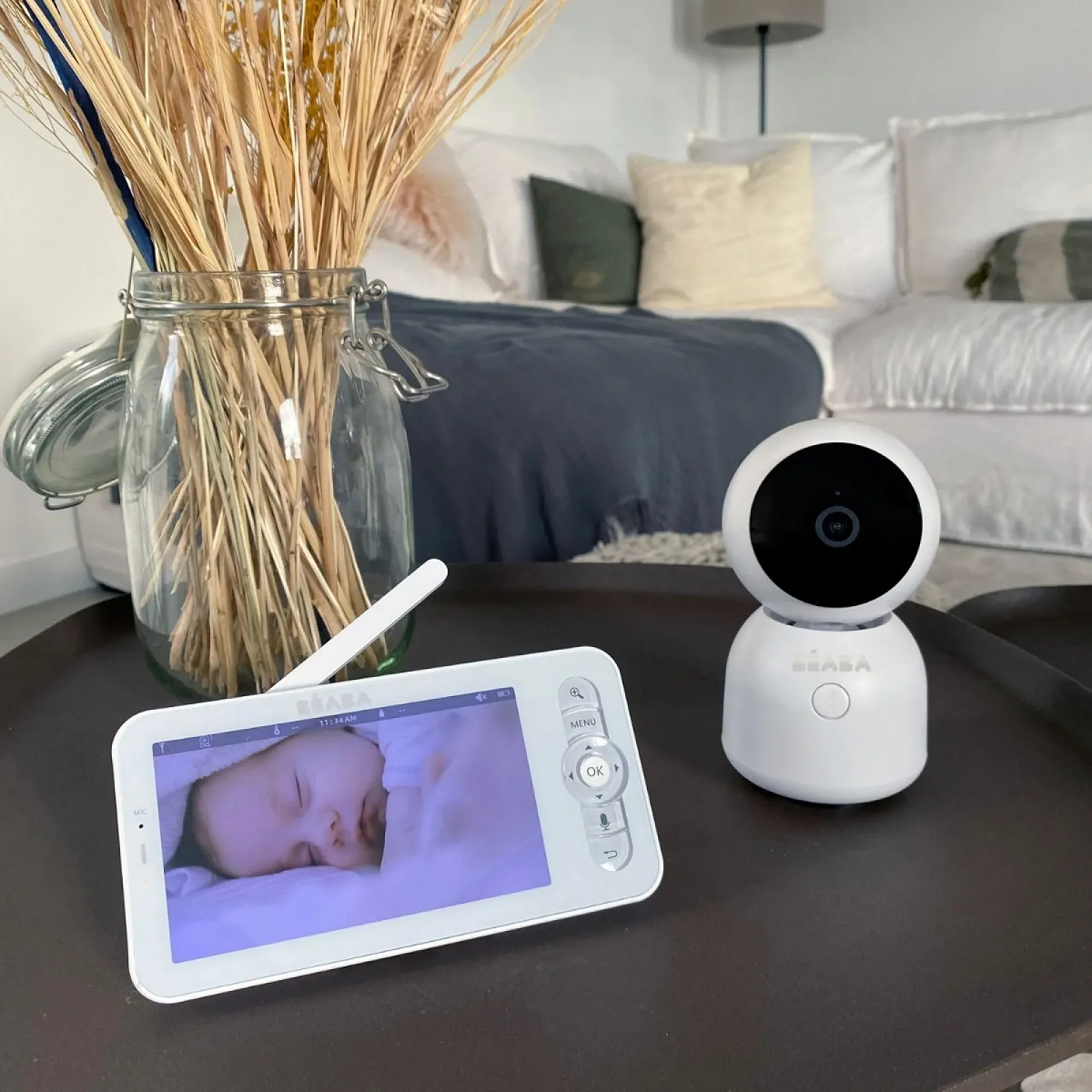 Відеоняня BÉABA Zen Night Light 720P HD 360° White, фото №2
