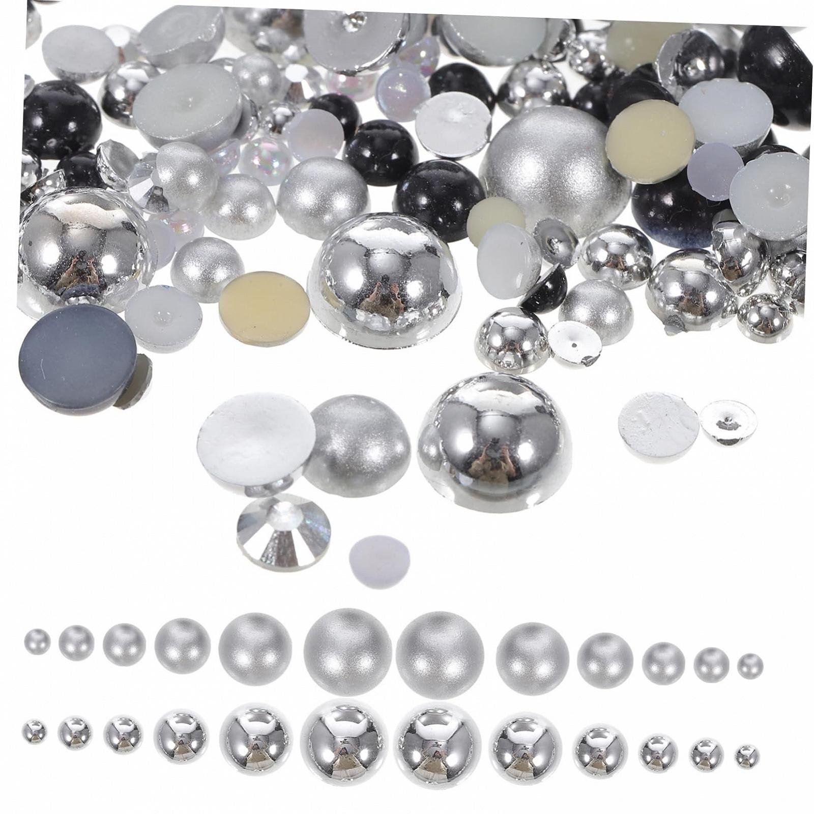 Стразы для ногтей Без бренда Полукруглые имитации жемчуга и страз для украшения чехлов для телефонов, открыток, фотоальбомов 3 шт., фото №6