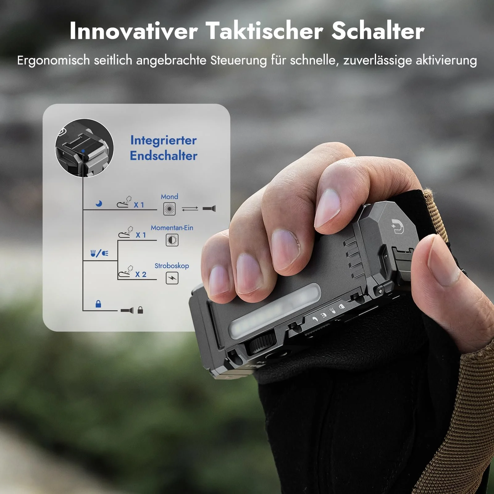 Міні LED ліхтар WUBEN X4 з RGB підсвічуванням, Маленький акумуляторний 1500 люмен, EDC тактичний IP68 для кемпінгу, вечірок, надзвичайних ситуацій, фото №3