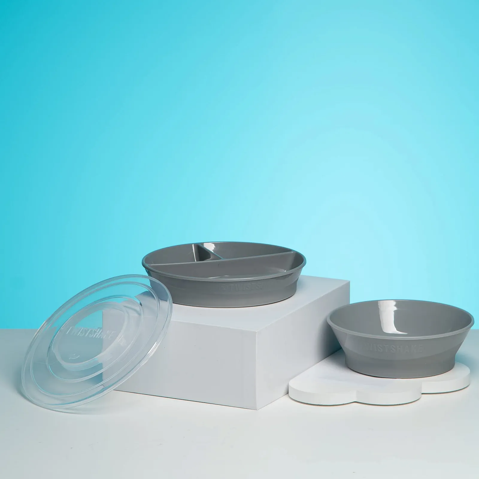 Розділена дитяча тарілка Twistshake, без BPA, Сірий, фото №2 Розділена дитяча тарілка Twistshake, без BPA, Сірий, фото №2