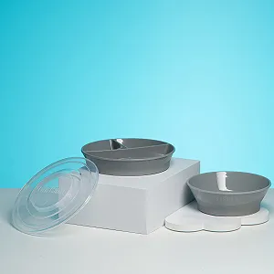 Розділена дитяча тарілка Twistshake, без BPA, Сірий synthetic.ua - Фото 1
