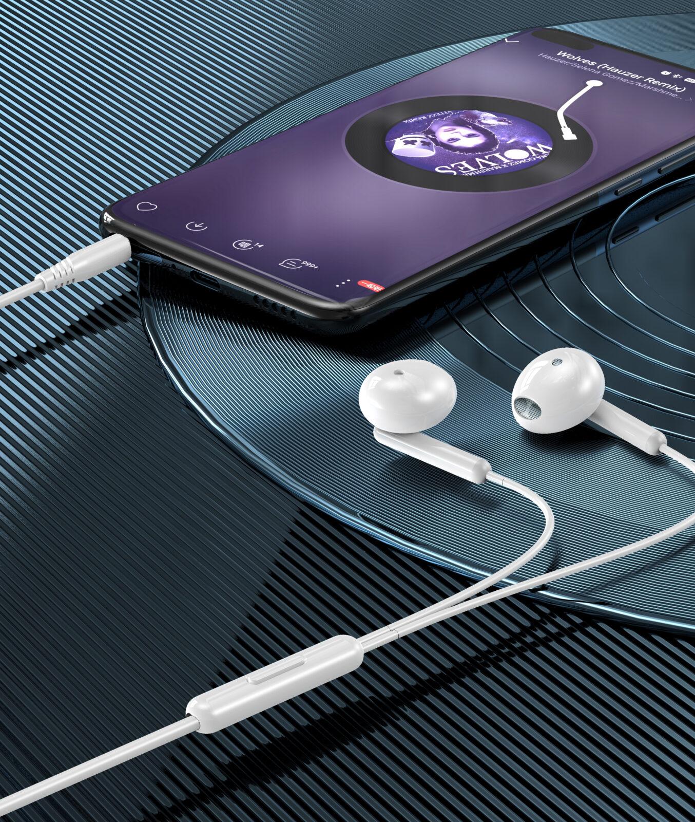 Навушники вакуумні провідні з мікрофоном XO EP69 White, фото №2 Навушники вакуумні провідні з мікрофоном XO EP69 White, фото №2