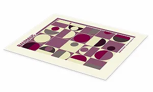 Постер Mandy Reinmuth Bauhaus Panton Mallow 50 x 70 см Фиолетовый synthetic.ua - Фото 1