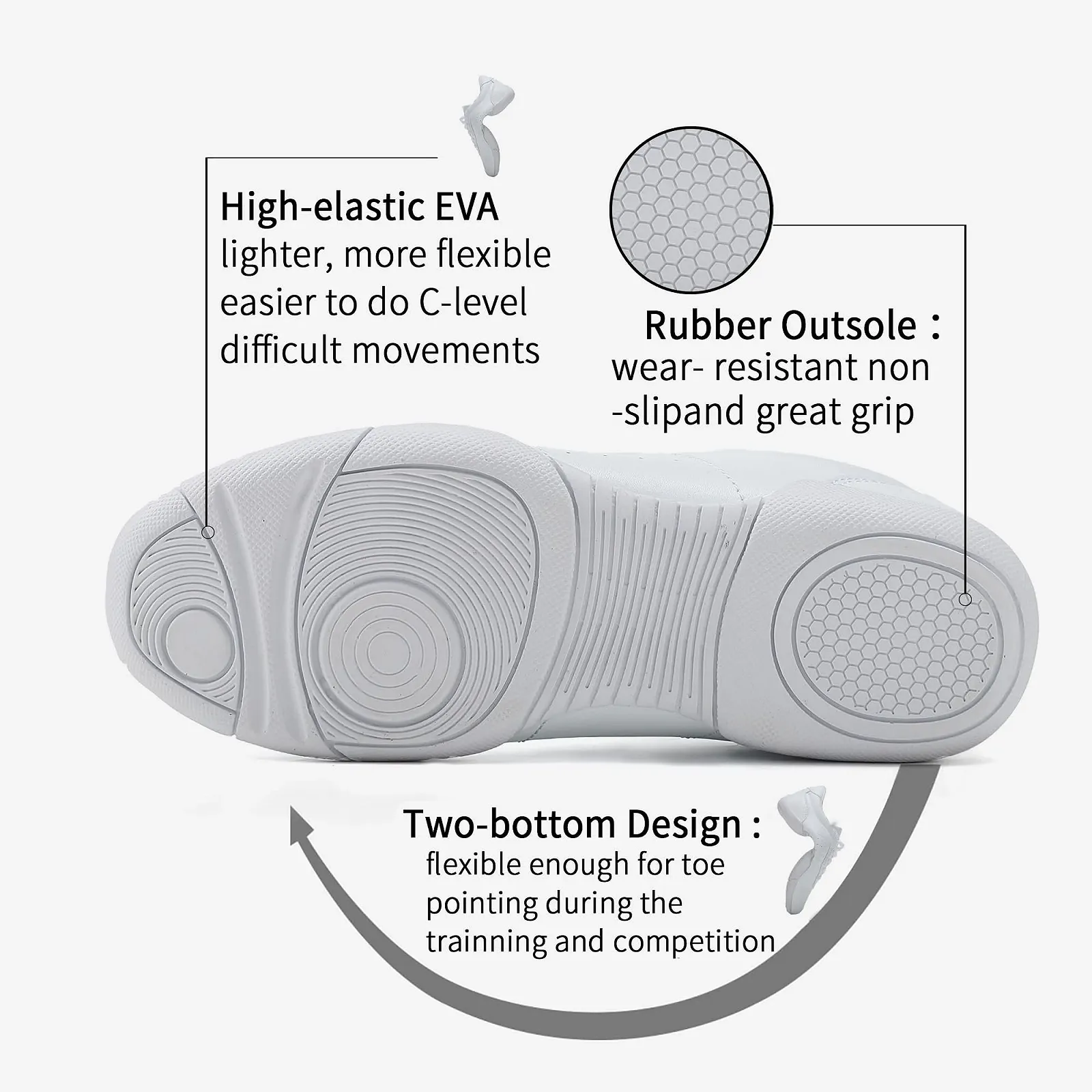 Кроссовки для черлидинга Cheerleader, танцевальные кроссовки для девочек, кроссовки, танцевальные теннисные кроссовки, гибкая гимнастика, фитнес на открытом воздухе, йога, фото №8