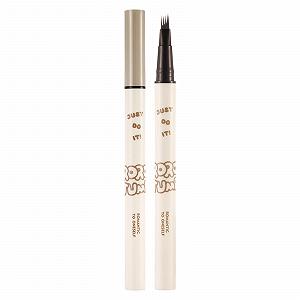 Олівець для брів 2024 Latest 3D 4 Fork Tips Micro 4 Points Durable 1 мл Коричневий One Size - Фото 1