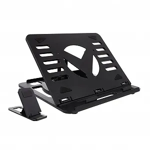 Подставка для ноутбука с регулировкой высоты, портативная, для стола, эргономичная, настольный держатель для телефона для ноутбуков, нескользящая - Фото 1