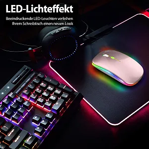 Мышь беспроводная GLOBAL TECH USB 2.4G Розовое золото synthetic.ua - Фото 1