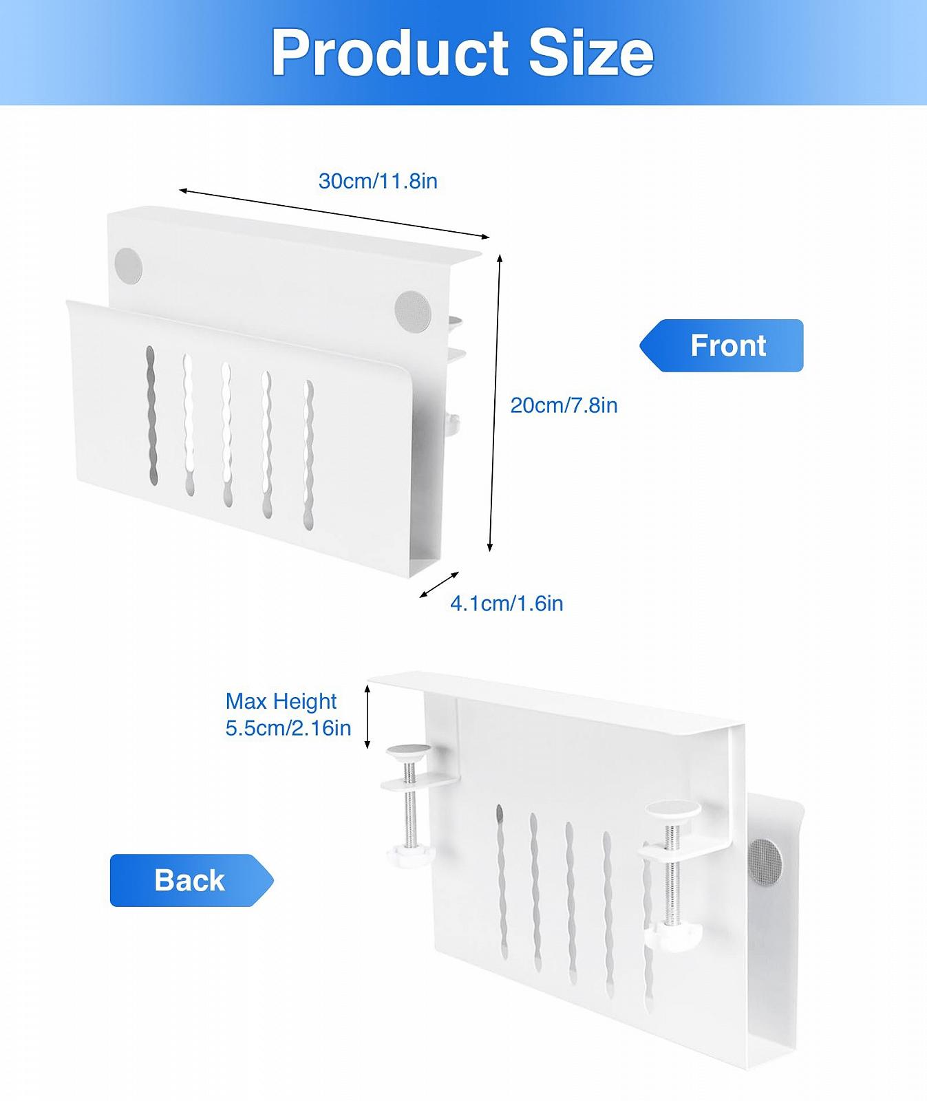 Настінний органайзер для столу для ноутбука, без свердління, сталевий тримач для ноутбука для офісу та дому, фото №3