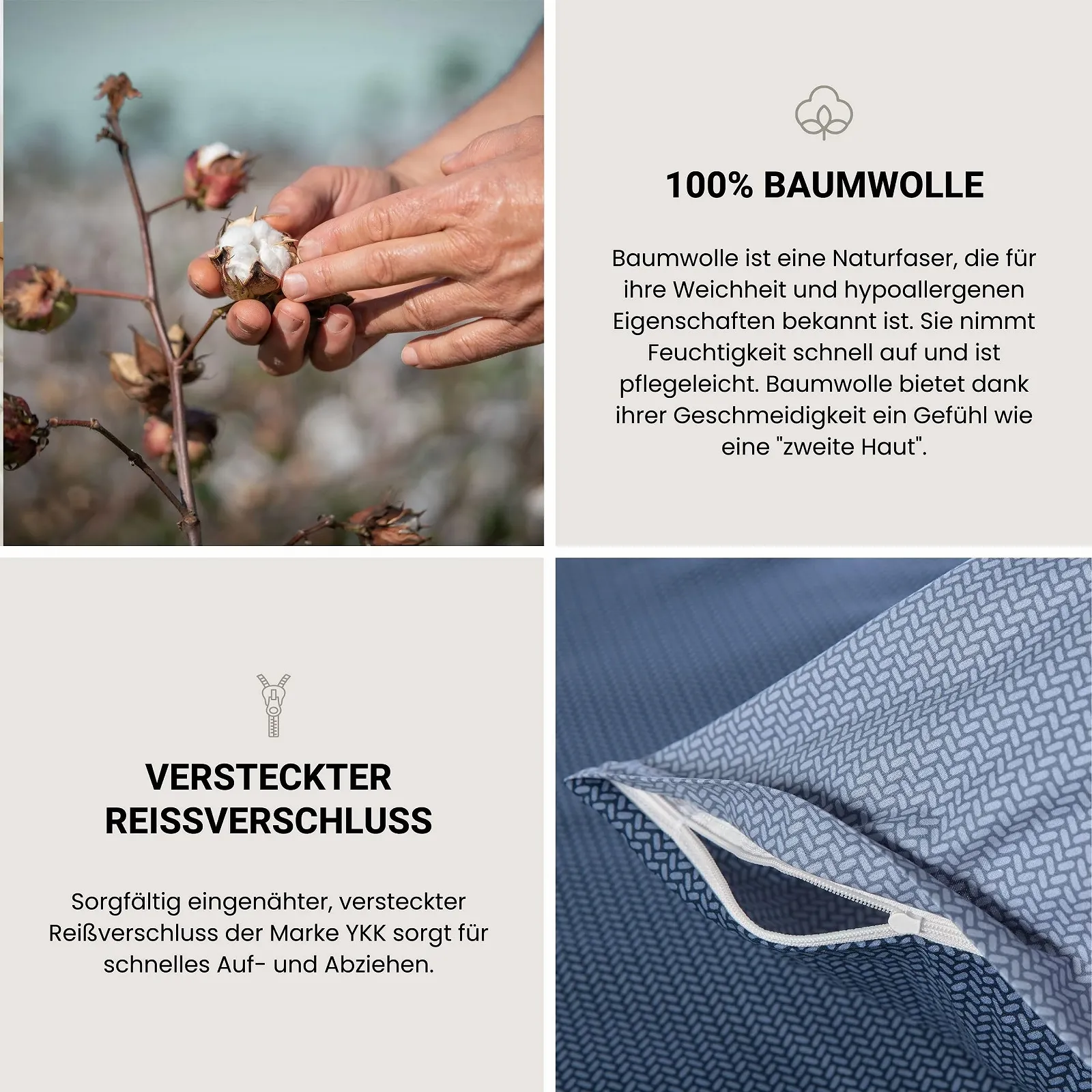 Комплект постільної білизни Schiesser Silva 2 предмети Renforcé 100% бавовна 135 x 200 см 80 x 80 см синій, фото №3