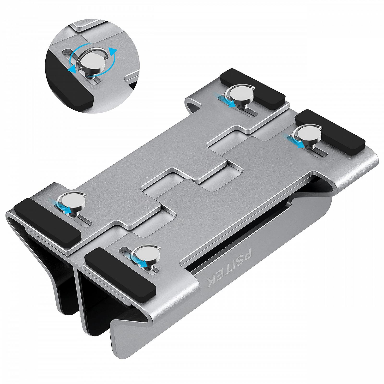 Подставка для ноутбука вертикальная двойная алюминиевая Psitek, регулируемая ширина слота 12-36 мм, фото №3