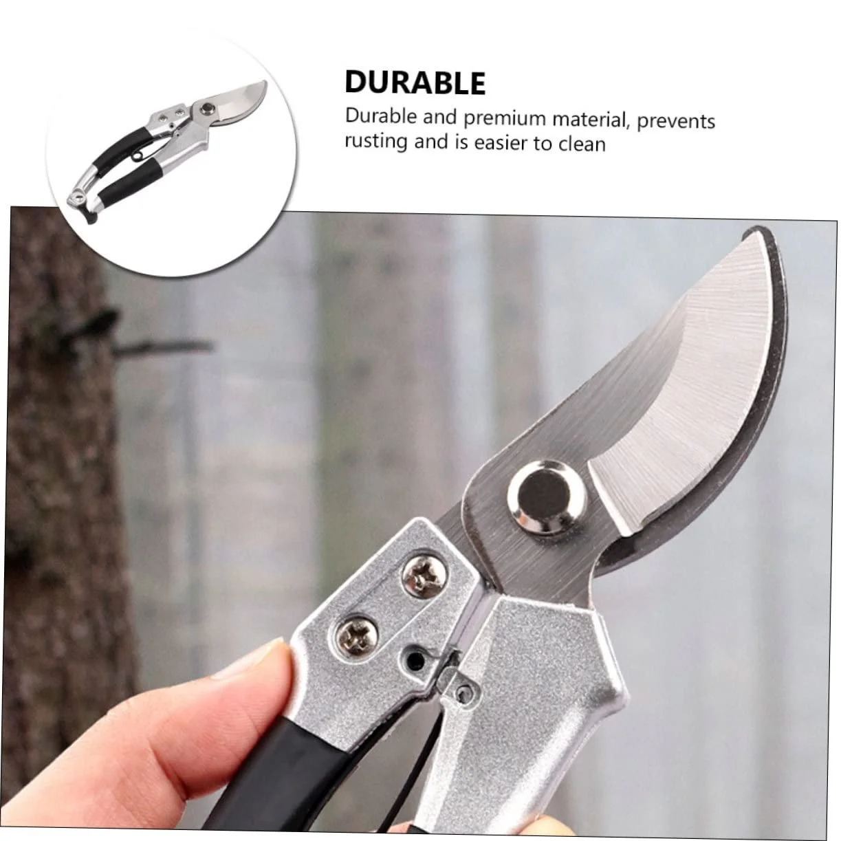 Садовий секатор Happyyami Сріблястий, фото №6