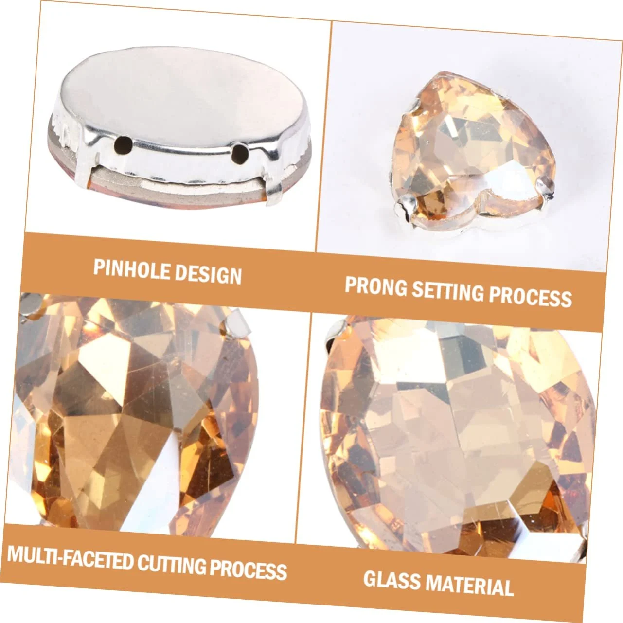 Стрази Крапля SEWACC Kristallkrallen 150 шт, фото №2