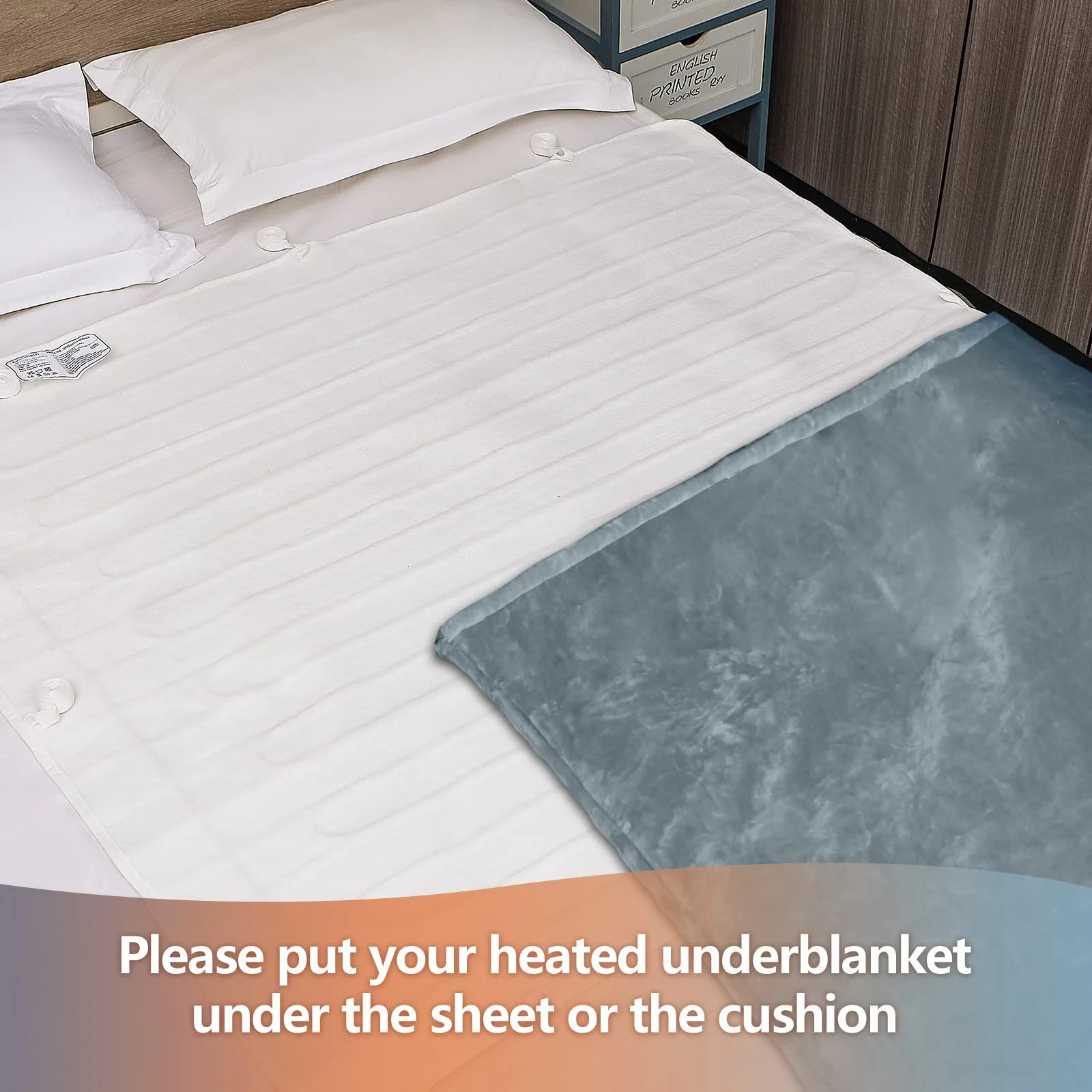 Электрическая простынь Lisheth King 165 x 137 см Белая, фото №7