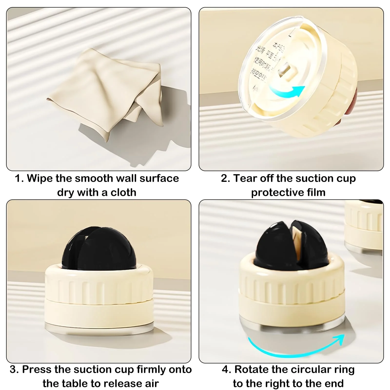 Міні-Точило для ножів З шаровою присоскою Поворотна Чорний, фото №4