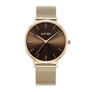 Женские часы BURKER Ruby Round, нержавеющая сталь, круглые, кварцевые, аналоговые, водонепроницаемые 3 ATM, 38 мм - Фото 1