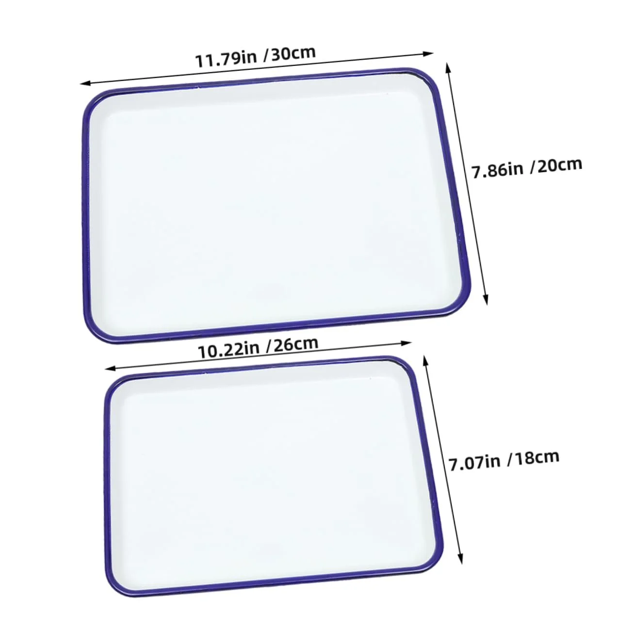 Эмалированные противни для выпекания 2 шт. антипригарные для кухни и лаборатории, фото №2