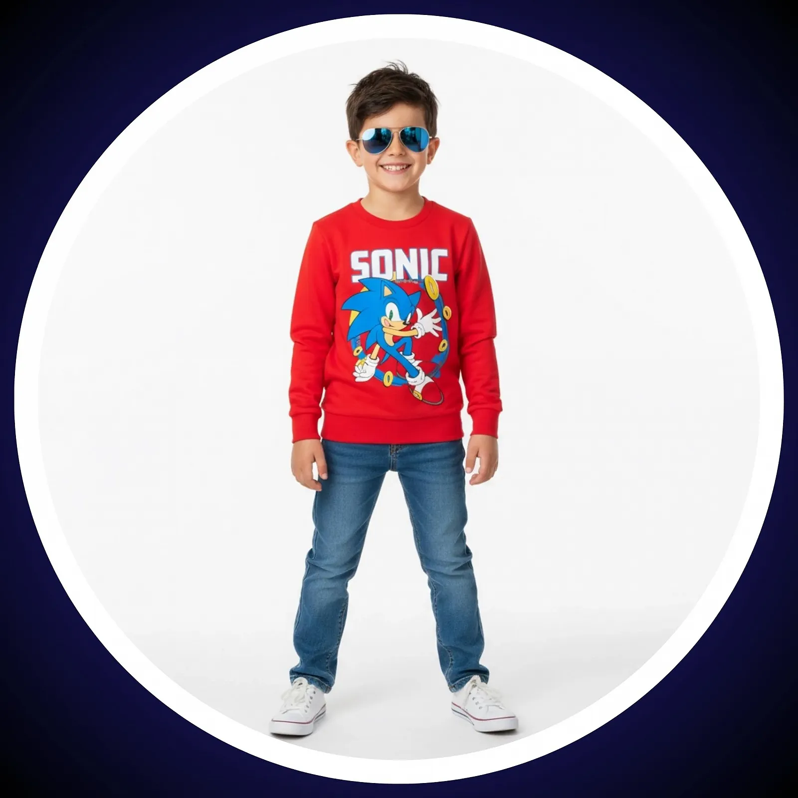 Світшот Sonic The Hedgehog Sonic Design для хлопчиків, фото №4 Світшот Sonic The Hedgehog Sonic Design для хлопчиків, фото №4