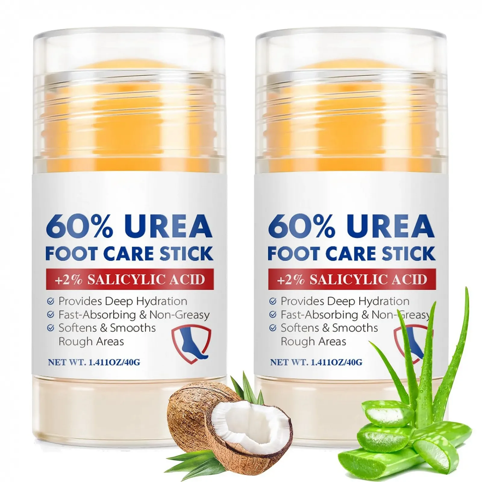 Крем для ног с мочевиной 60% для очень сухой и огрубевшей кожи Увлажняющий против трещин 2 шт., фото №1