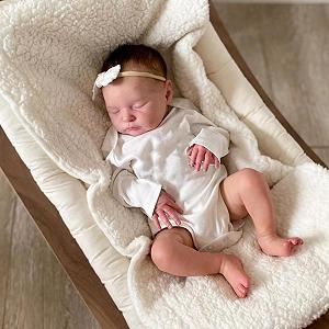 Кукла Anano Reborn Baby Laura 19 Дюймов Реальная Кукла Новорожденный Бебес Reborn Toddler Силиконовая Кукла Реалистичные Reborn Малыши с Венами Натуральные Волосы Соска для Кормления synthetic.ua - Фото 1